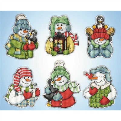 Smiling Snowmen Cross Stitch Kit - Design Works