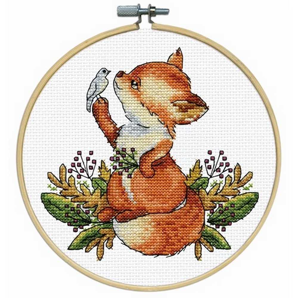 Fox with Hoop Cross Stitch Kit - Design Works