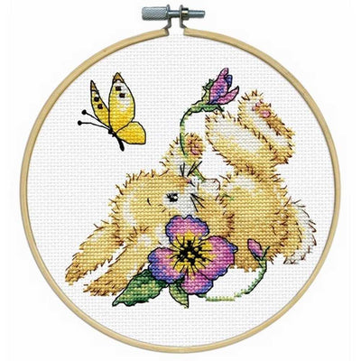 Bunny with Hoop Cross Stitch Kit - Design Works