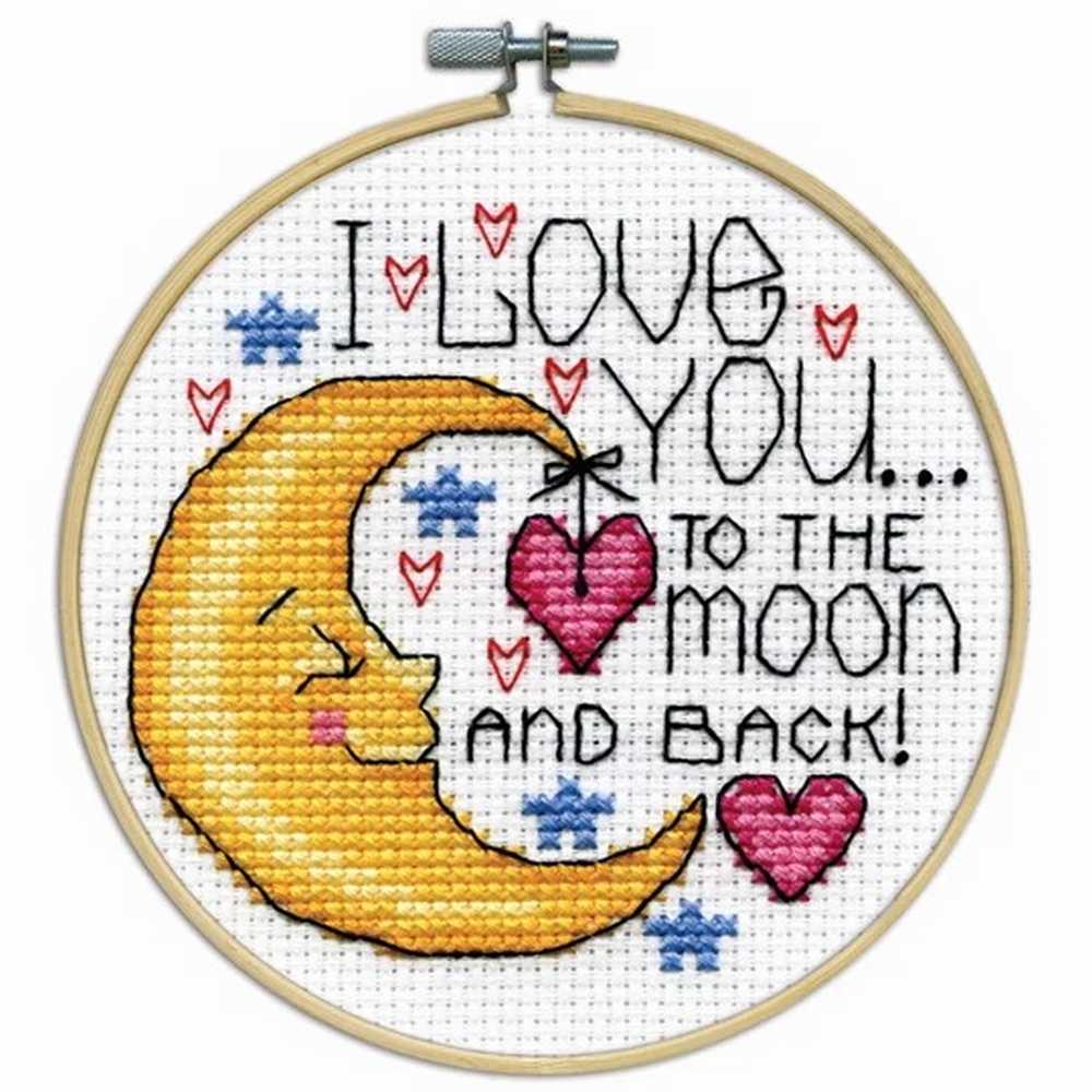 Moon with Hoop Cross Stitch Kit - Design Works