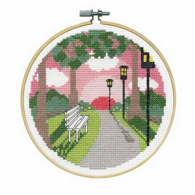 Park Sunset Hoop Cross Stitch Kit - Design Works