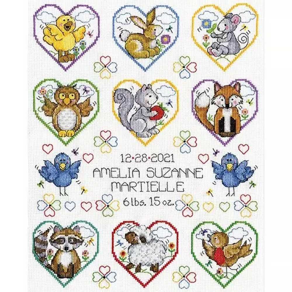 Animal Heart Sampler Cross Stitch Kit - Design Works