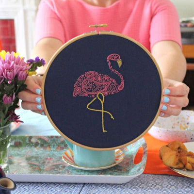 Flamingos Kit ~ Paraffle Embroidery