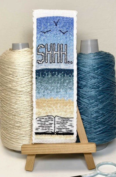 Shhh Beach Cross Stitch Bookmark Kit - Emma Louise Art Stitch