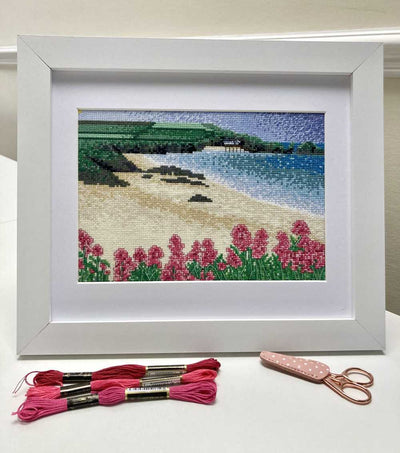 Flowers in the Bay Cross Stitch Kit - Emma Louise Art Stitch