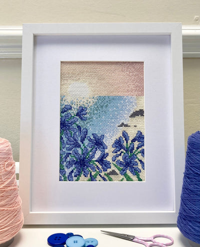 Agapanthus Sunset Cross Stitch Kit - Emma Louise Art Stitch