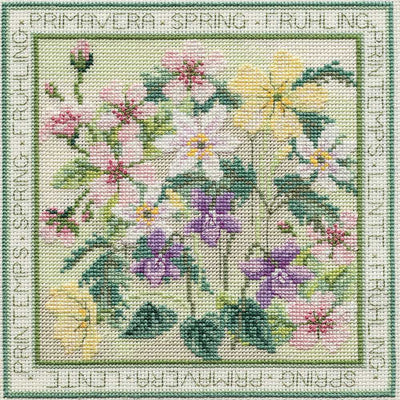 Four Seasons - Spring Cross Stitch Kit by Derwentwater Designs