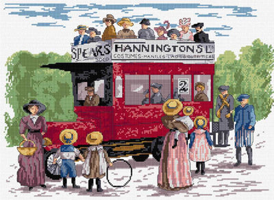 Bus In The Park - All Our Yesterdays Cross Stitch Kit by Faye Whittaker