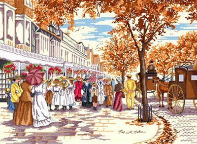 Autumn On Lord Street - All Our Yesterdays Cross Stitch Kit by Faye Whittaker