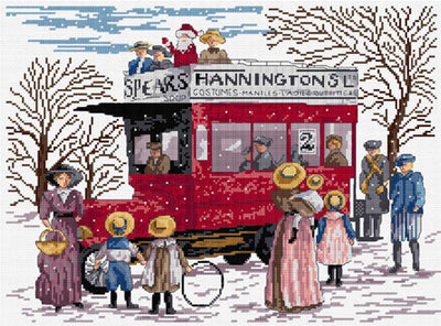 Christmas Bus - All Our Yesterdays Cross Stitch Kit by Faye Whittaker
