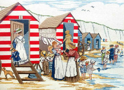 Ladies Bathing Huts - All Our Yesterdays Cross Stitch Kit by Faye Whittaker