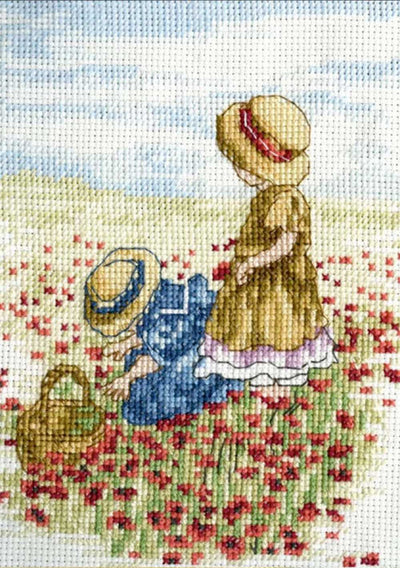 Poppy fields - All Our Yesterdays Cross Stitch Kit by Faye Whittaker