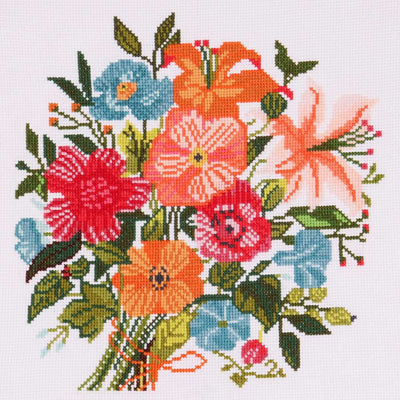 Floral Bouquet Cross Stitch Kit ~ Trimits