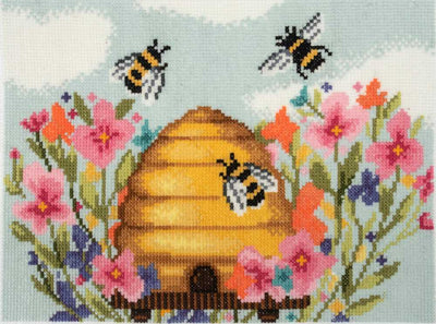 Modern Bee Cross Stitch Kit ~ Trimits