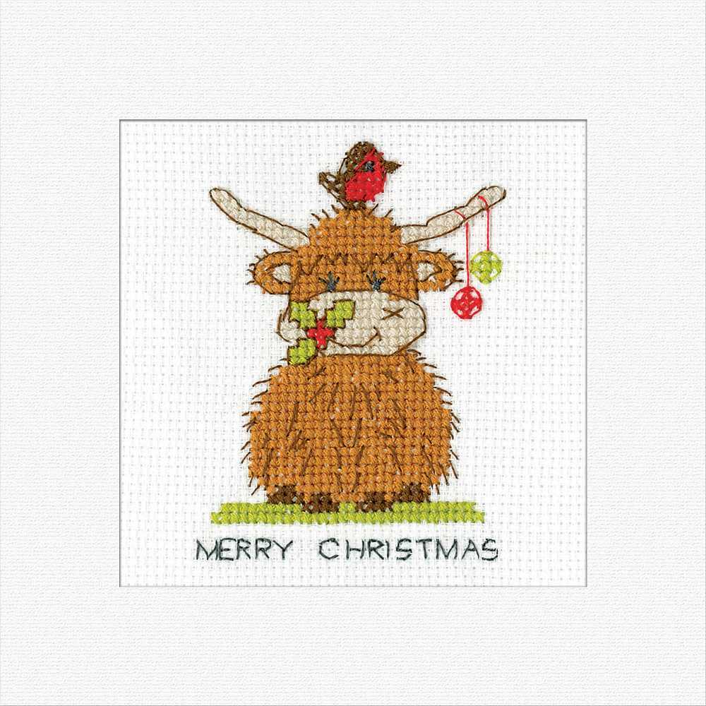 Highland Baubles Cross Stitch Card - Heritage Crafts