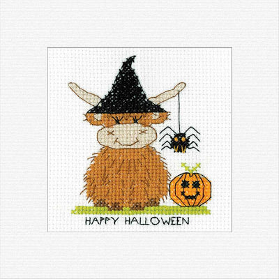 Highland Halloween Cross Stitch Card - Heritage Crafts