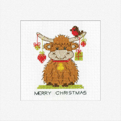 Highland Heart Cross Stitch Card - Heritage Crafts