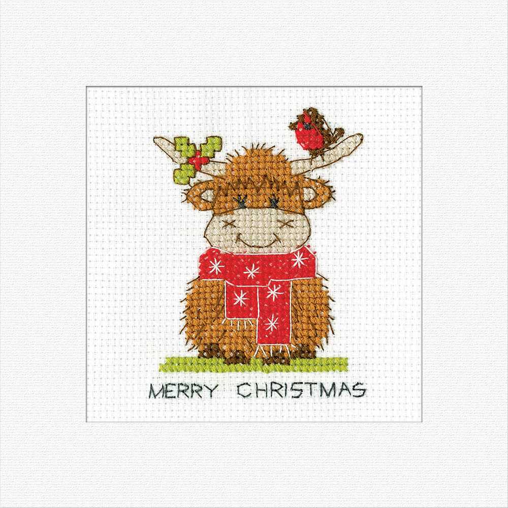 Highland Scarf Cross Stitch Card - Heritage Crafts