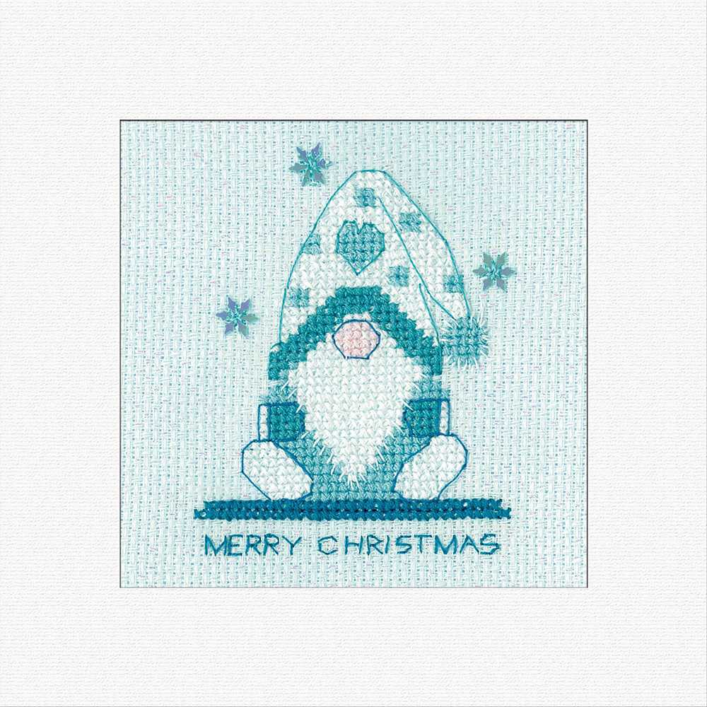 Frosted Gonk Cross Stitch Card - Heritage Crafts