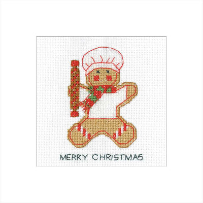 Gingerbread: Baker Boy Cross Stitch Card - Heritage Crafts