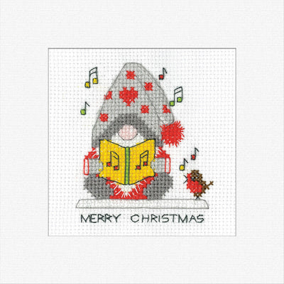 Christmas Carol Cross Stitch Card - Gonk - Heritage Crafts