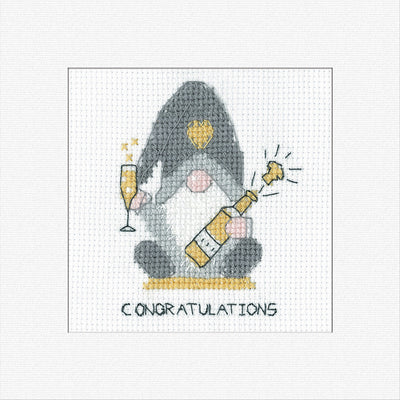 Congratulations Cross Stitch Card - Gonk - Heritage Crafts
