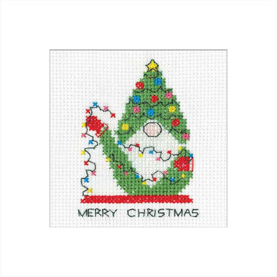 Gonk: Christmas Lights Cross Stitch Card - Heritage Crafts