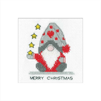 Gonk: Christmas Stars Cross Stitch Card - Heritage Crafts