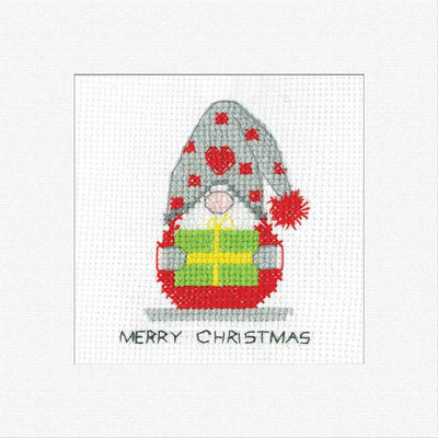 Christmas Gift Cross Stitch Card - Gonk - Heritage Crafts