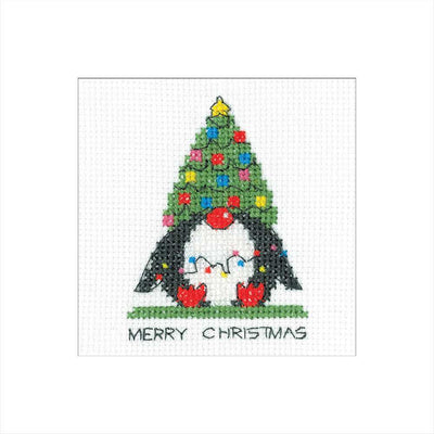 Penguin: Tree Cross Stitch Card - Heritage Crafts