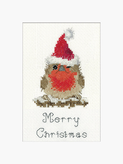 Festive Rufus Cross Stitch Card - Heritage Crafts
