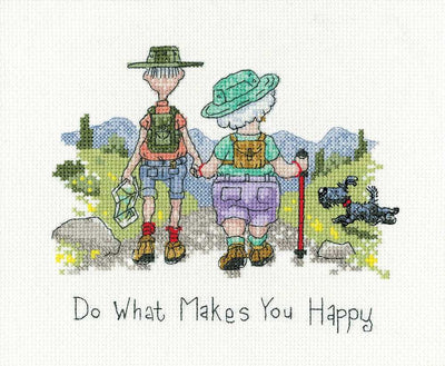 Do What Makes You Happy Golden Years  Cross Stitch Heritage Crafts