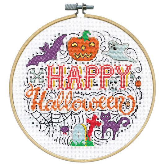 Happy Halloween Halloween Hoop Cross Stitch Kit - Design Works