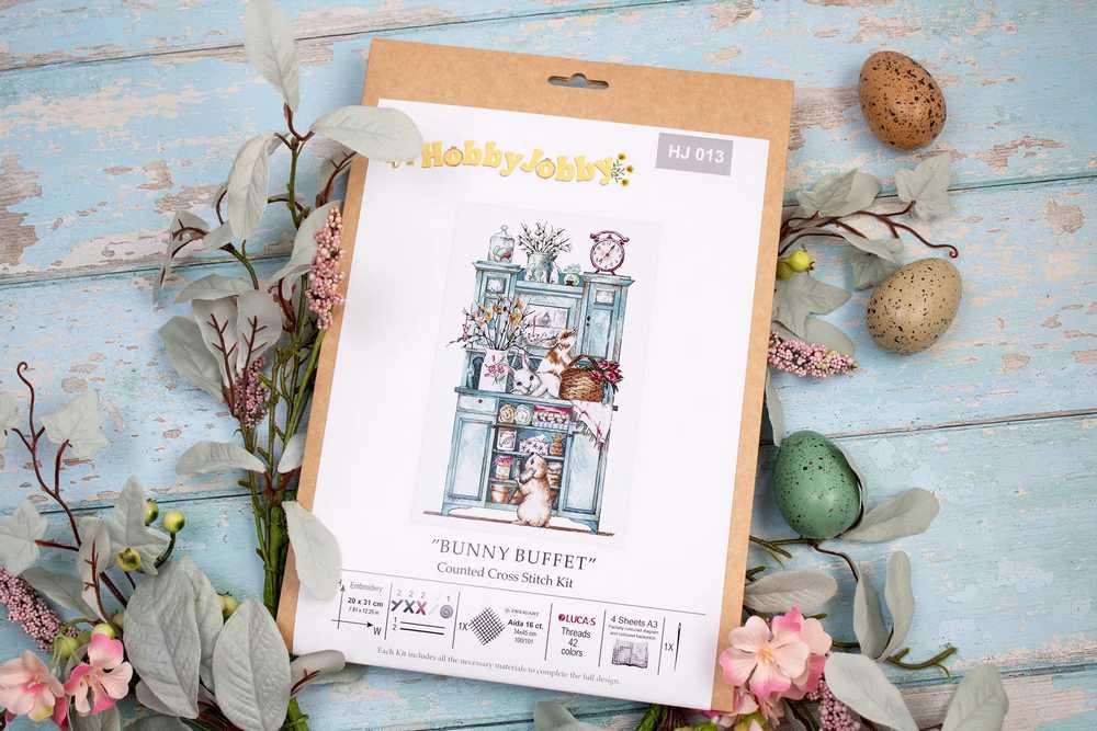 Bunny Buffet Cross Stitch Kit ~ HobbyJobby