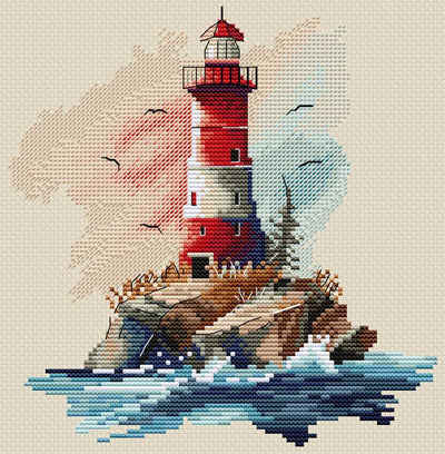 Summer Lighthouse Cross Stitch Kit ~ HobbyJobby