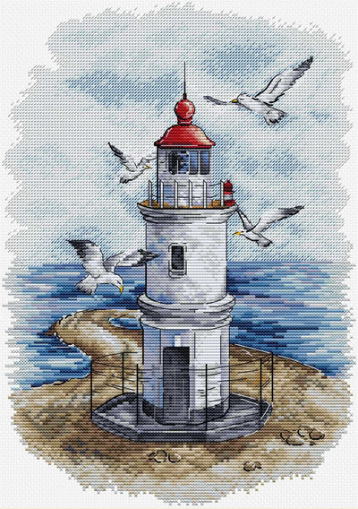 The Lighthouse Cross Stitch Kit ~ HobbyJobby