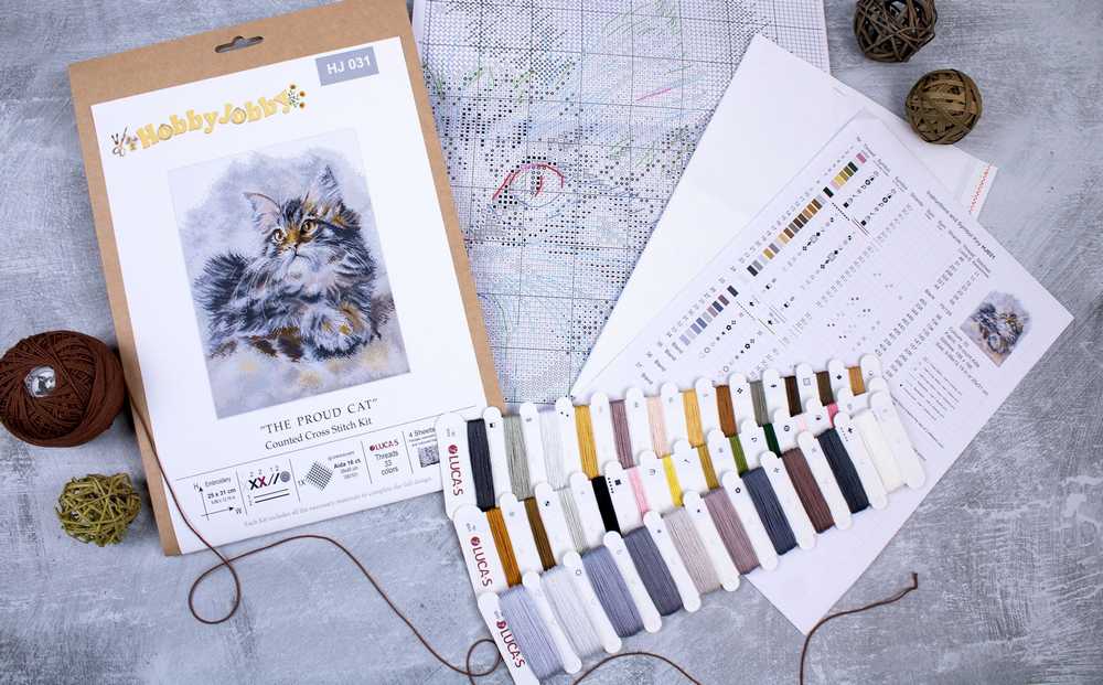 The Proud Cat Cross Stitch Kit ~ HobbyJobby