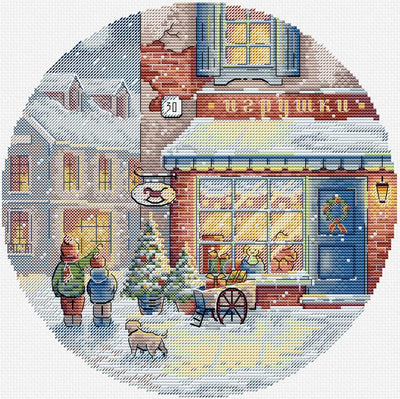 The Eve of the Holidays Cross Stitch Kit ~ HobbyJobby