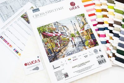 Paris Flower Shop Cross Stitch Kit ~ Luca S GOLD