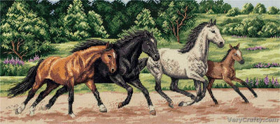 Wild Horses Cross Stitch Kit ~ PANNA