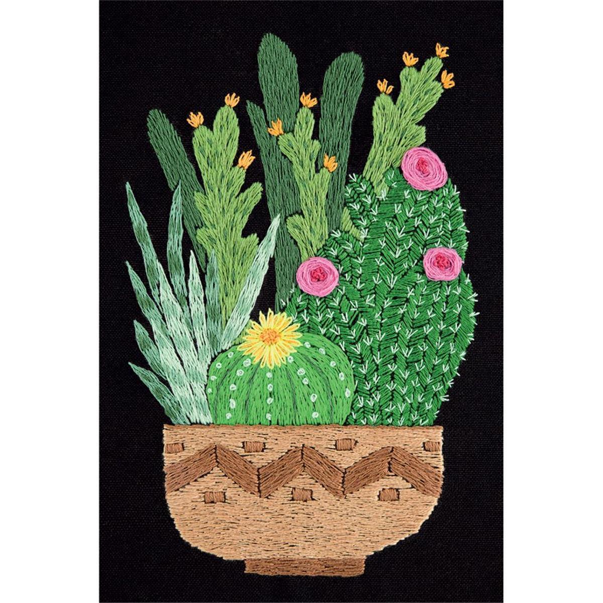 Cactuses in Pot Embroidery Kit ~ PANNA