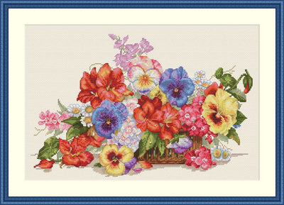 Garden Flowers Cross Stitch Kit ~ Merejka