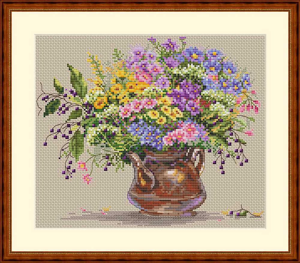 Wild Flowers Cross Stitch Kit ~ Merejka