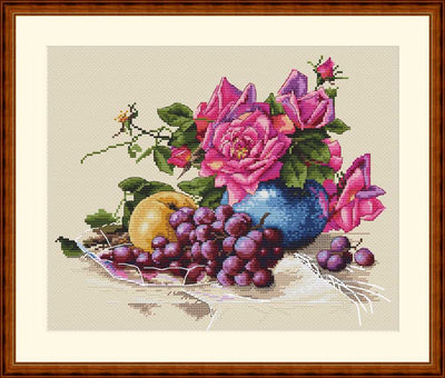Still Life with Grapes Cross Stitch Kit ~ Merejka