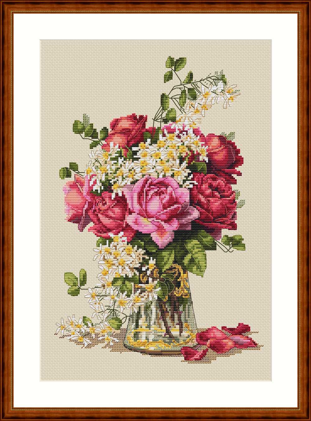 Roses Cross Stitch Kit ~ Merejka