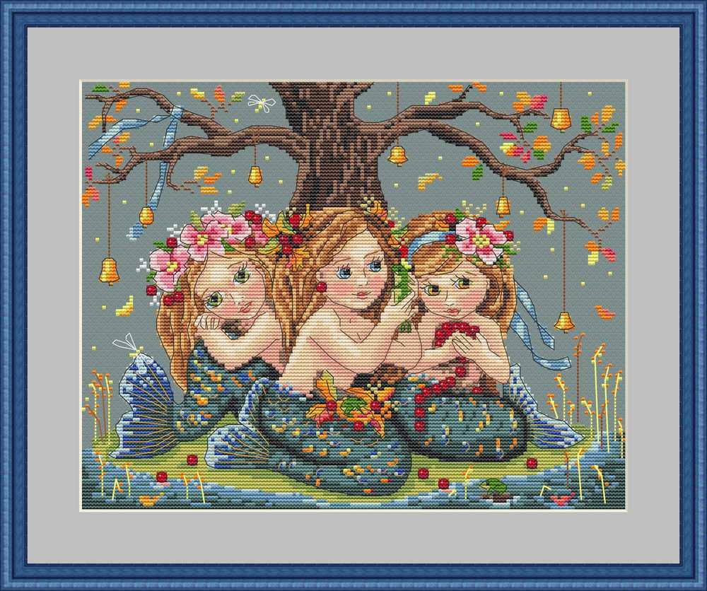 Mermaids Cross Stitch Kit - Merejka – Very Crafty