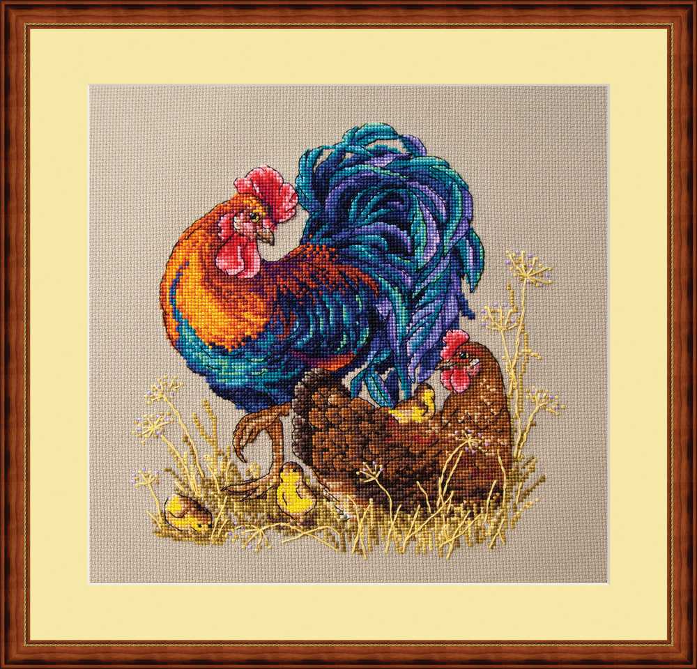 Rooster and Hen Cross Stitch Kit ~ Merejka