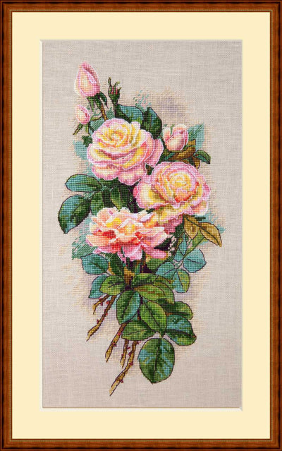 Vintage Roses Cross Stitch Kit ~ Merejka