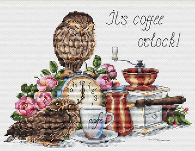 It's Coffee O'Clock Cross Stitch Kit ~ Merejka