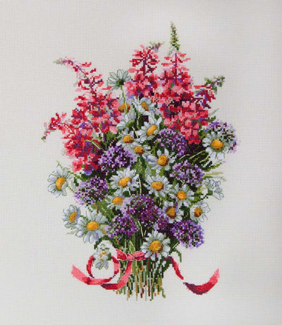 The Field Bouquet Cross Stitch Kit ~ Merejka